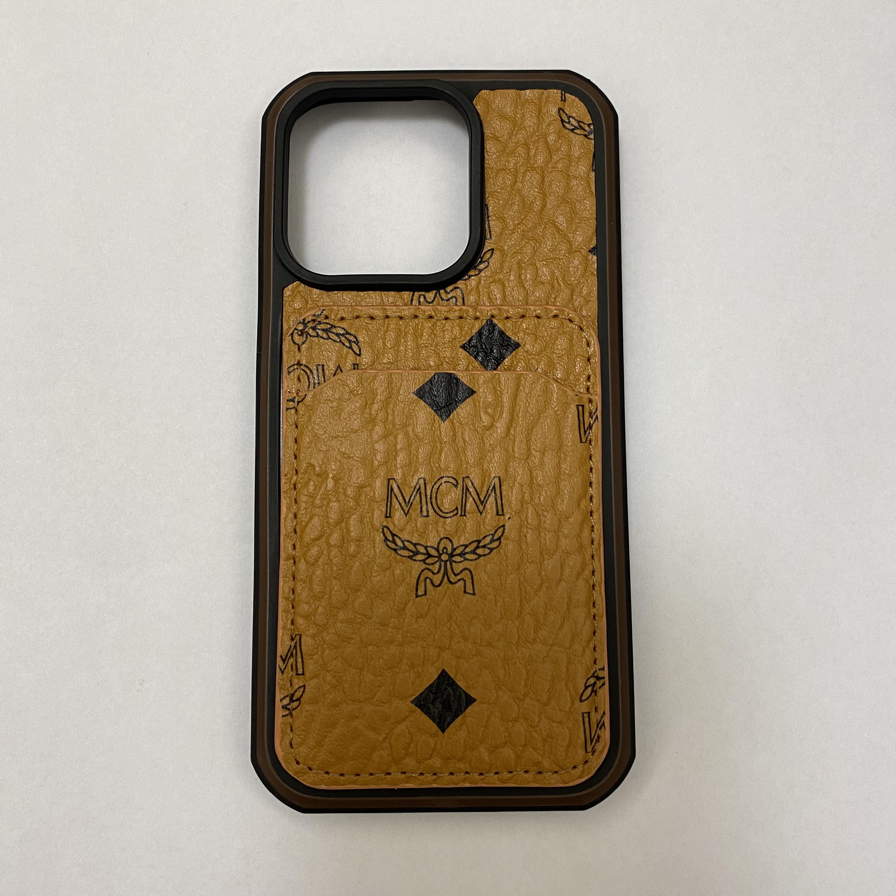 MCM Luxury Back Card Leather Apple iPhone Case