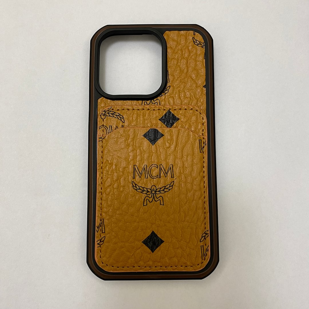 MCM Luxury Back Card Leather Apple iPhone Case