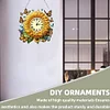 DIY Sunflower Diamond Painting Ornament with Clock Function for Decor