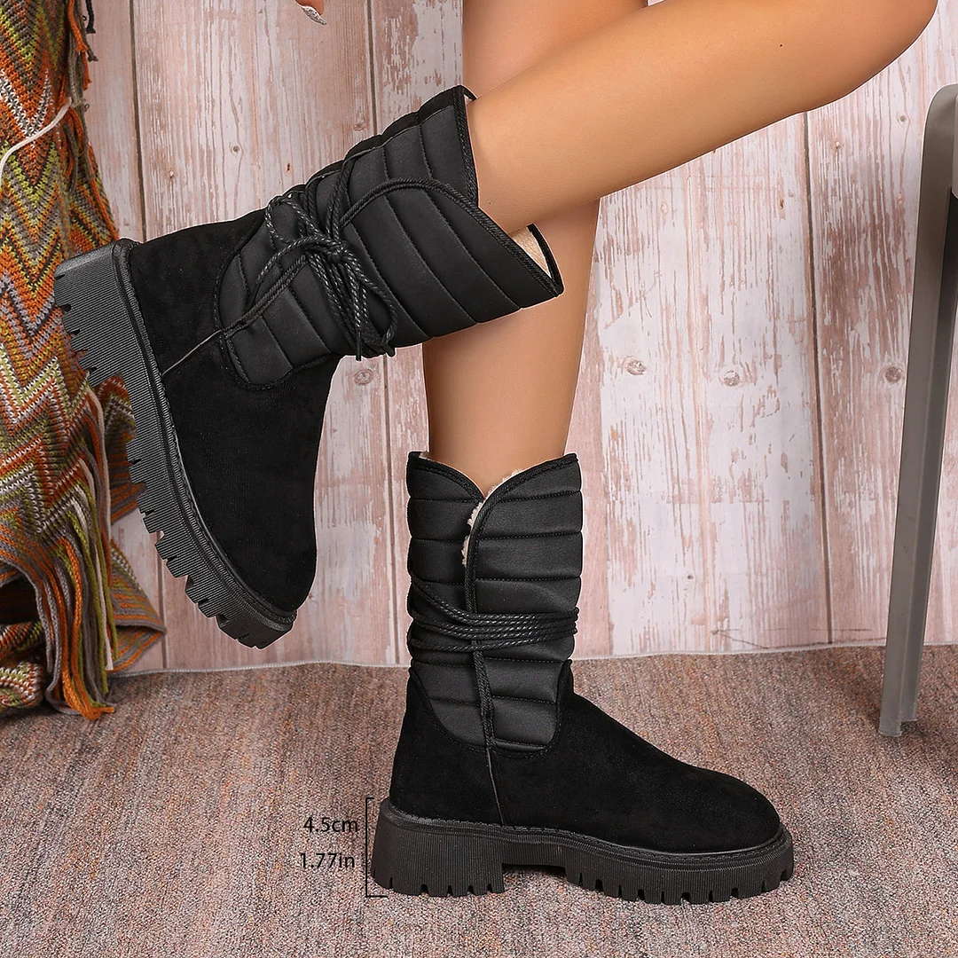 Qengg Qengg Boots In The Tube Warm Large Size Women's Cotton Boots 2024 Winter New Fashion Boots