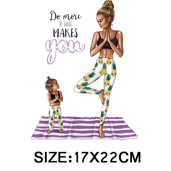 Mom&Children Thermal Stickers On T-shirt DIY Washable Patch On Clothes Lovely Design Iron On Transfer For Hoodies Hat Decoration