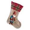 Linen Diamond Painting Christmas Socks 5D Rhinestone Xmas Socks for Kid Gift