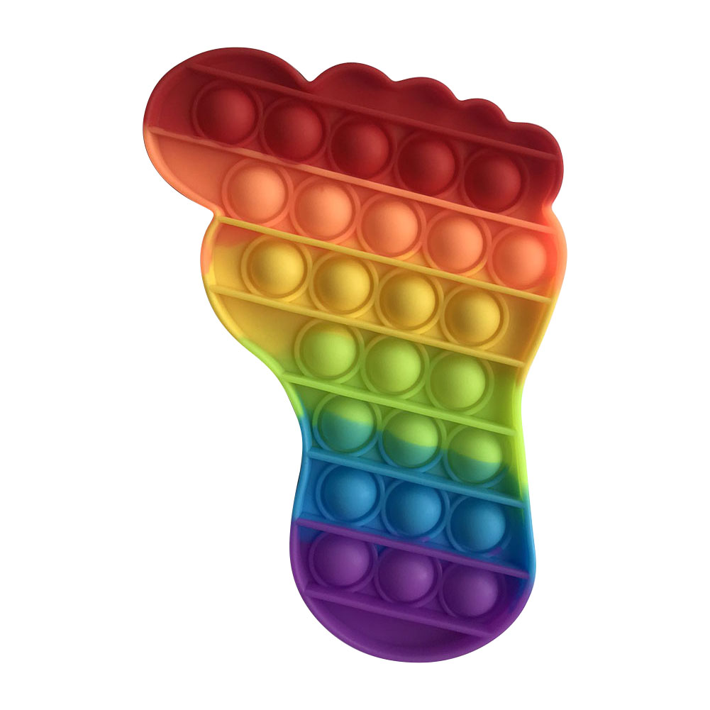 

Push Bubble Fidget Toys Foot Sole Relaxing Relief Stress Puzzle Toy Rainbow, 501 Original