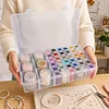 6Psc Pumpkin +36Pcs Round Bottles Diamond Painting Containers Multi Purpose Portable Plastic Case Box with Stickers & Compartments Arts Crafts Storage Bottle for Hardware Rhinestone (36pcs)