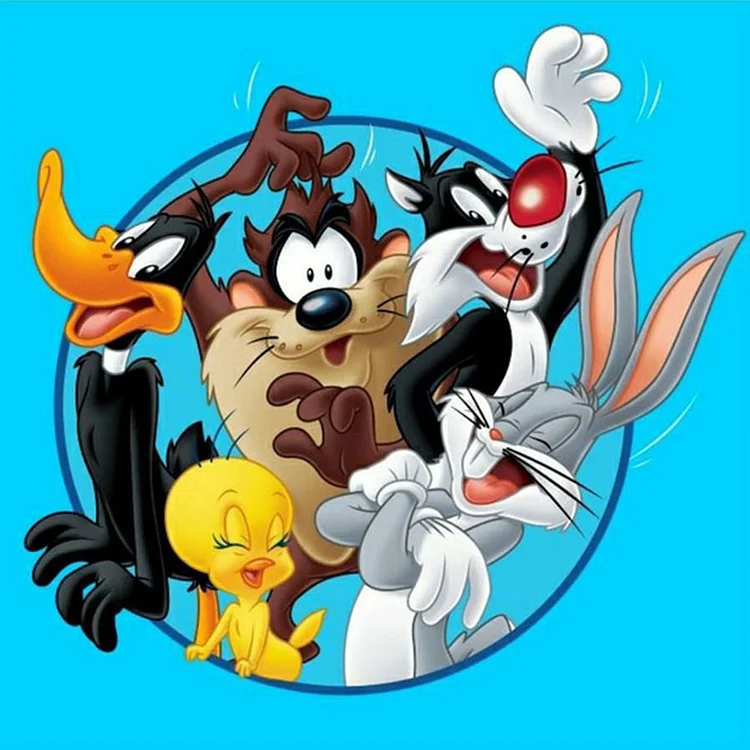 Looney Tunes Cartoon Characters Set - Full Round 40*40CM