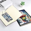(US Local)Christmas Owl A5 Size Diamond Painting Notebook Set with 4Pcs Bookmark Gift
