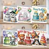 6Pcs anniversaire animal-bricolage carte de voeux