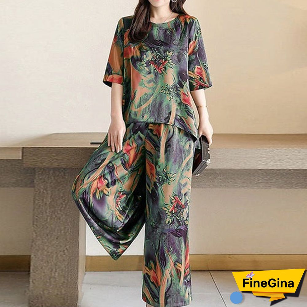 Gorgeous Half Sleeve Two Piece Set