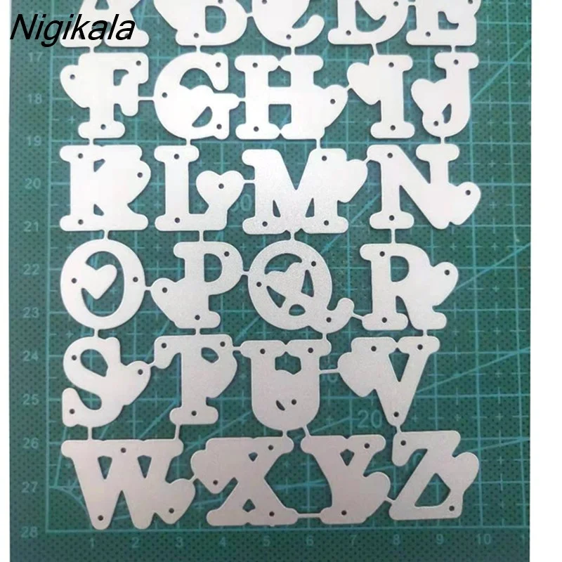 Nigikala Letter Set Metal Cutting Dies Stencil Alphabet Die Cut Scrapbooking Embossing Stamps And Dies 2023 Christmas New Craft