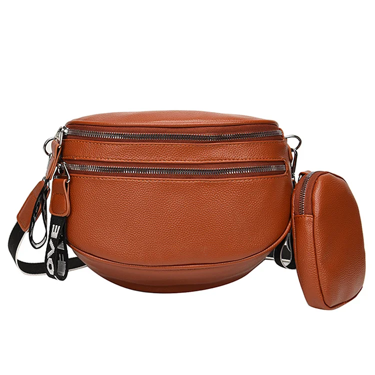Multi-pocket Chest Bag Casual PU Leather Waist Bag Soft Adjustable for Party