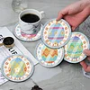 [Upgrade]6pcs/set DIY Diamond Painting Waterproof Case Classic Easter Egg Coaster Gift Decor Set