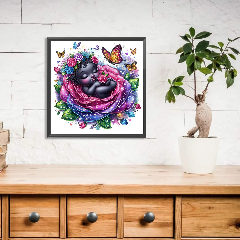 Diamond Painting - Partial Special Shaped Drill - Rose Child(Canvas|30*30cm)
