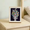 Bouquet-4 kits de peinture en diamant partiel bricolage &agrave; forme sp&eacute;ciale 5d pour adultes d&eacute;butants d&eacute;coration int&eacute;rieure diamants diamants et pierres 