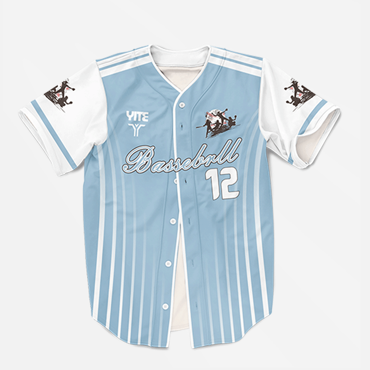 YITE |XBQ25-009 -Blue And White Baseball Uniform