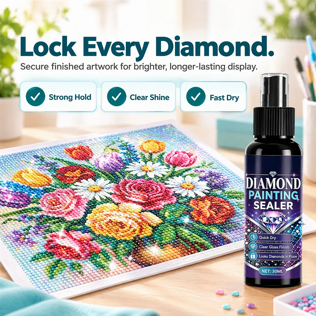 Diamond Painting Sealer Spray Quick Dry Clear Gloss Finish for Diamond Art