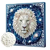 Framed Leo - Pearls Painting Kit DIY Diamond Painting Pearl Dot Crafts 25*25CM