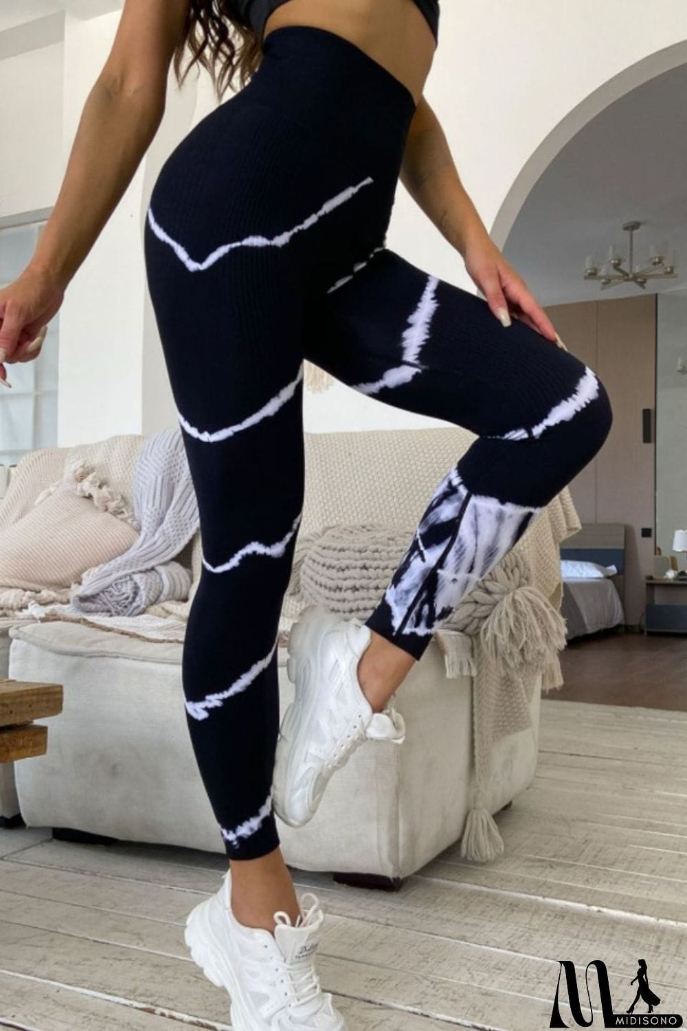 MidiSono - Slim Fit High Waist Long Active Pants