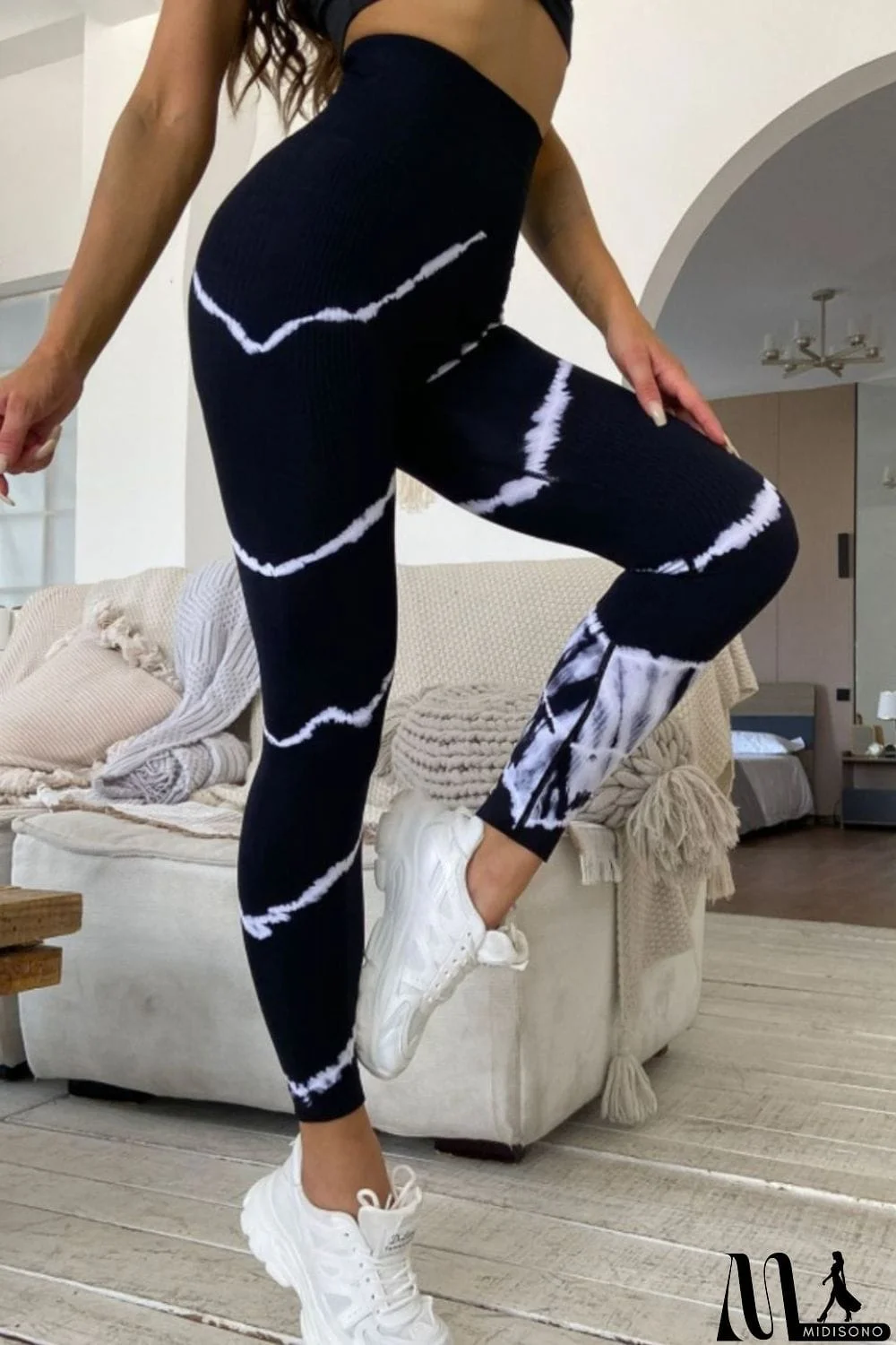 MidiSono - Slim Fit High Waist Long Active Pants