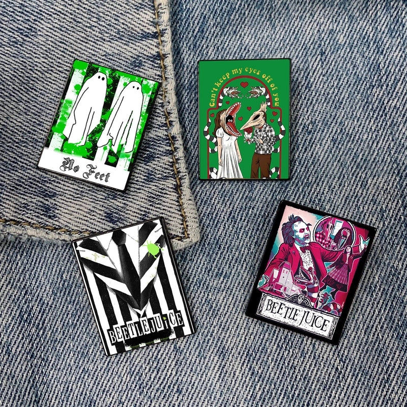 Streetwear Pin Letter Ghost Alloy Unisex Brooches