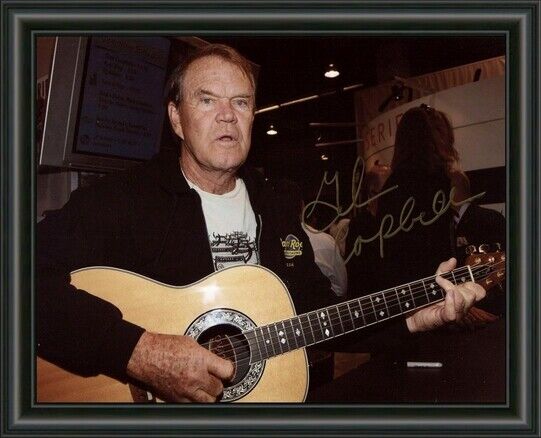 Glen Campbell SIGNED - A4 Photo Poster painting POSTER - HIGH GLOSS PRINT -  POSTAGE