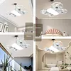 Screw in Ceiling Fan with Light with 3 Adjustable Color Modes Drone Inspired Led Ceiling Fan Light with Extension Rod & Remote Control for Bedroom Living Room Office