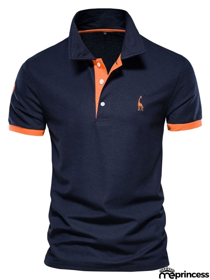 Men's Casual Slim Fit Short Sleeve Polo Shirt