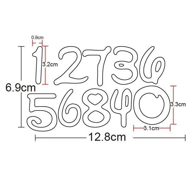 Craft Dies Metal Cutting Dies Cut Die Mold Alphabets Letter Number Scrapbooking Dies Paper Knife Mould Blade Punch Stencils Dies