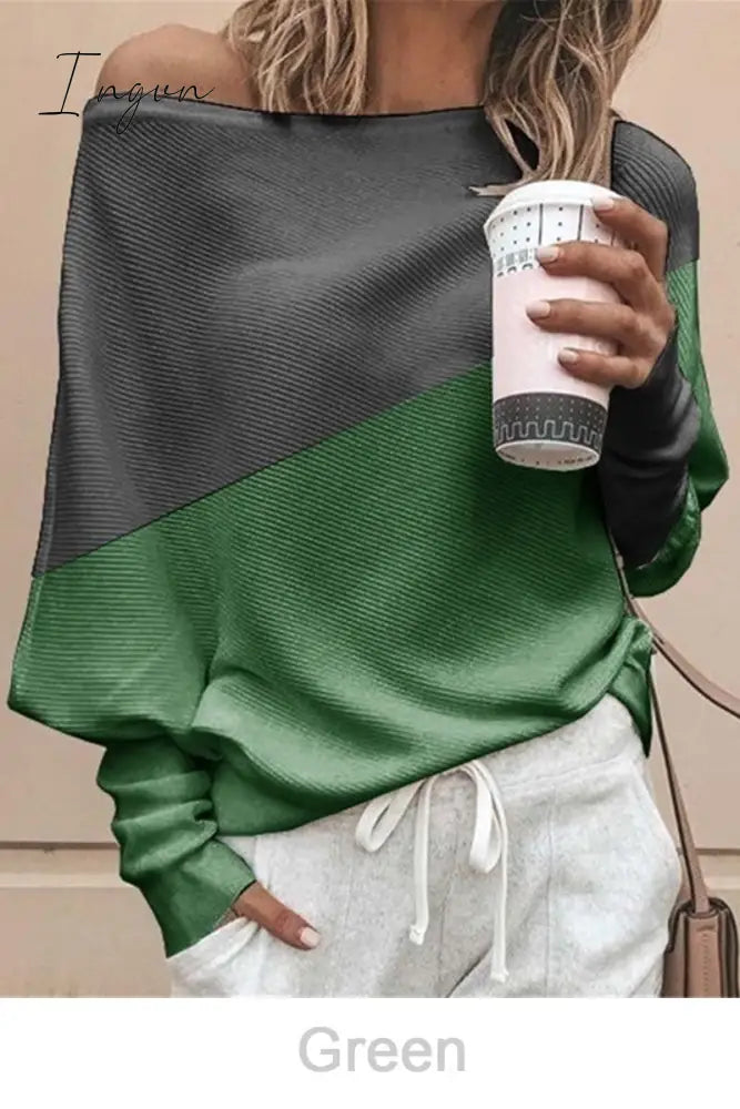 Ingvn - Comfy Off-Shoulder T-Shirt(5 Colors) S / Green Tops
