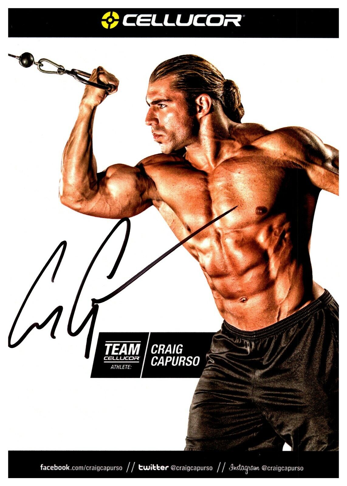 ~~ CRAIG CAPURSO Authentic Hand-Signed Bodybuilding Muscle