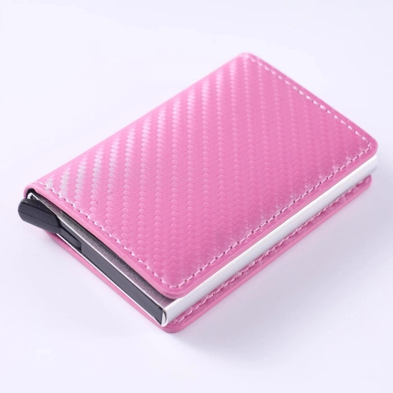Full Inspection Anti-theft Brush Men’s Wallet RFID Multi-card Wallet Ultra-thin Carbon Fiber Card Holder