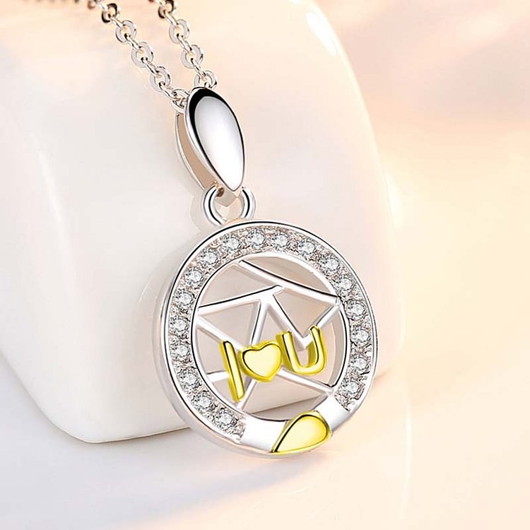 Sun Moon Letter Pendant 925 Sterling Silver Necklace - Modakawa modakawa