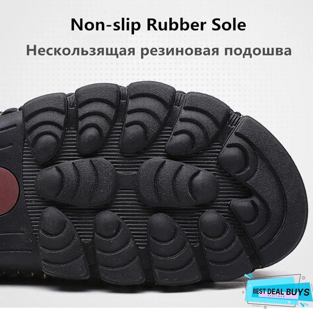 Cow Split Leather Men Boots Comfortable Boots Men Footwear Rubber Ankle Boots Men's Shoes