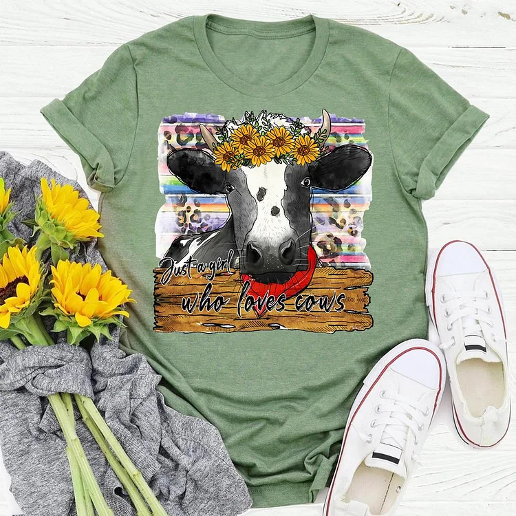 PSL - Just a Girl Who Loves Cows T-Shirt-05804