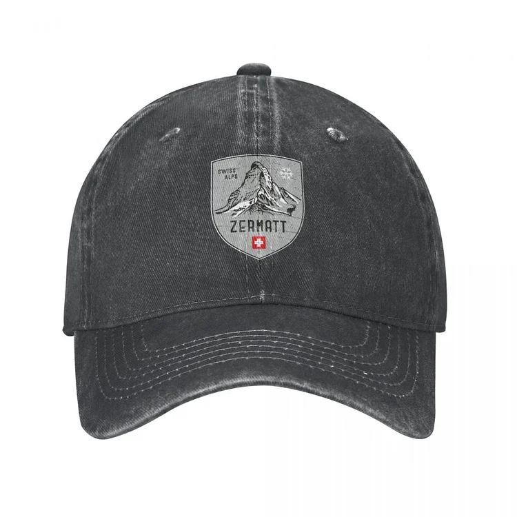 Zermatt Mountain Switzerland EmblemSticker Cap Cowboy Hat sports caps Beach outing cap for women Mens