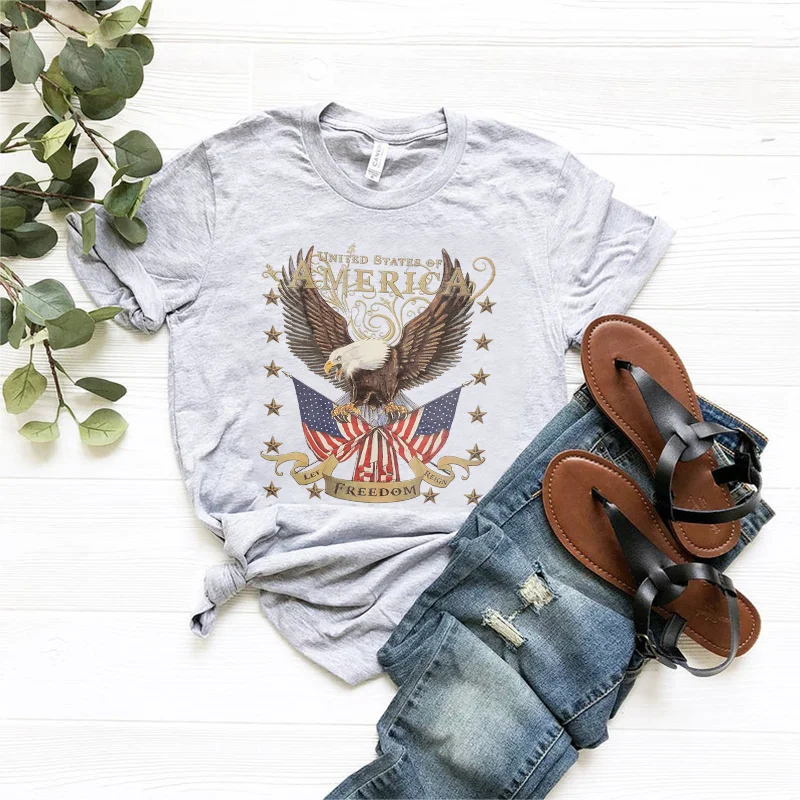 UNITED STATE OF AMERICA eagle casual T-shirt
