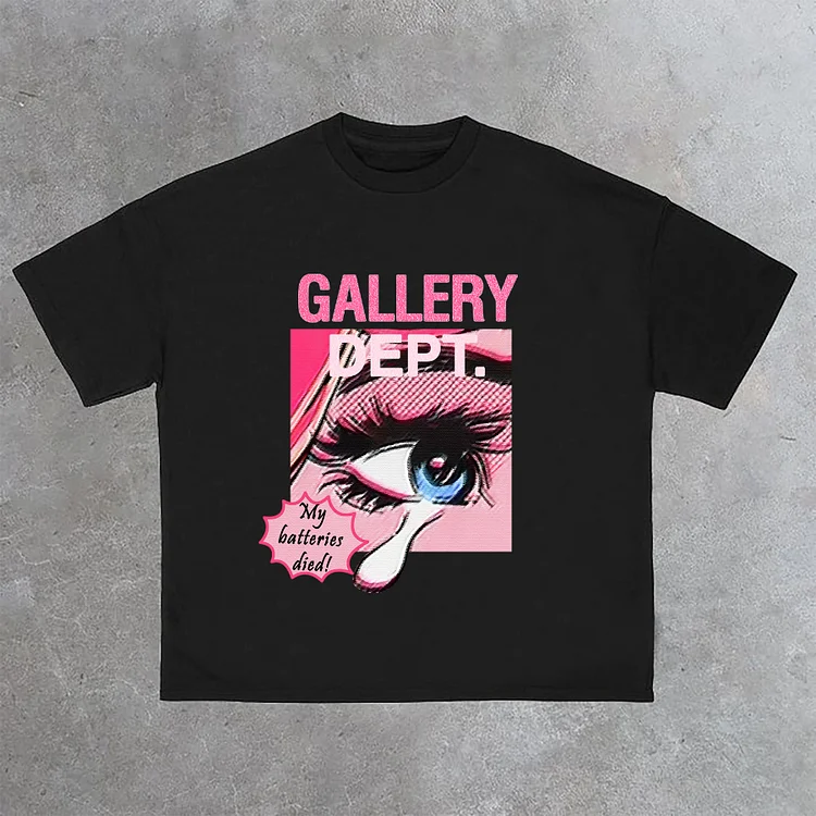 Casual Gallery Dept Dead Batteries Printed 100% Cotton T-Shirt