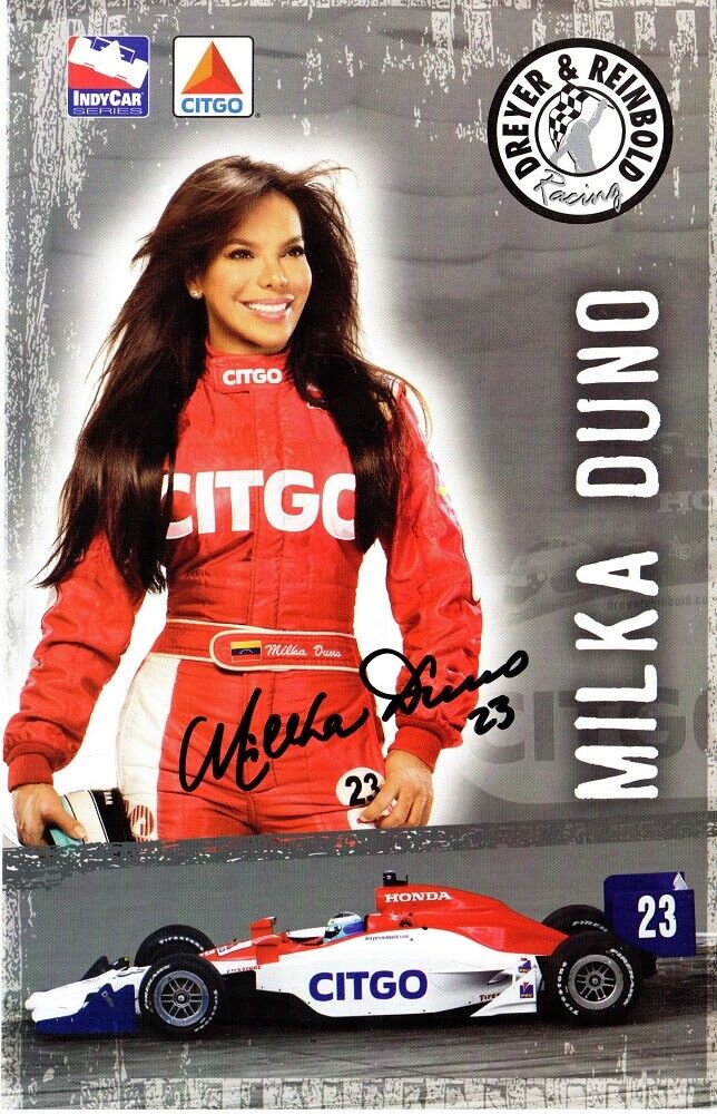 Milka Duno Signed - Autographed Race Car Driver - Model Photo Poster painting with Certificate