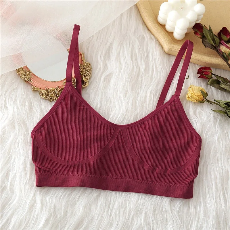 Seamless Bra Tank Tops Women Brassiere Sexy Underwear Adjustable Strap Wirefree Bralette Female Lingerie Intimates Bras S-XL