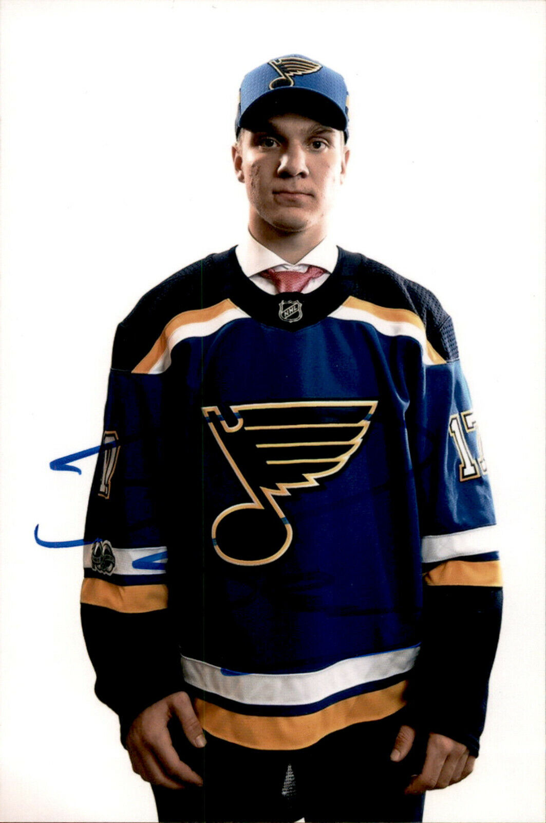 Robert Thomas SIGNED 4x6 Photo Poster painting ST LOUIS BLUES #4