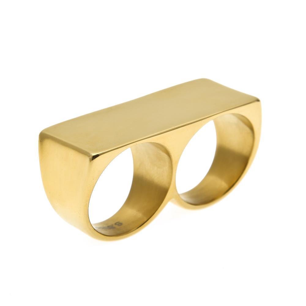 Personality Hip Hop Two Finger Rings-VESSFUL