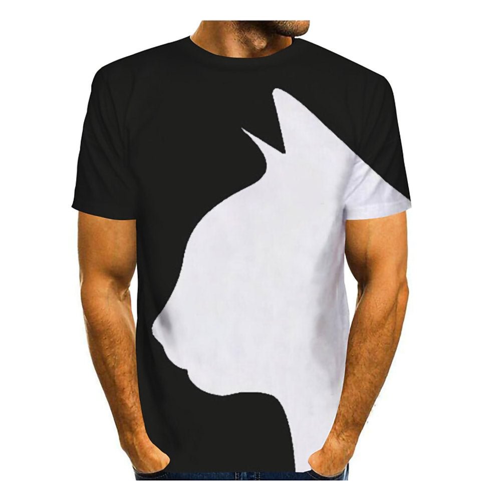 3D Graphic Short Sleeve Shirts Cats