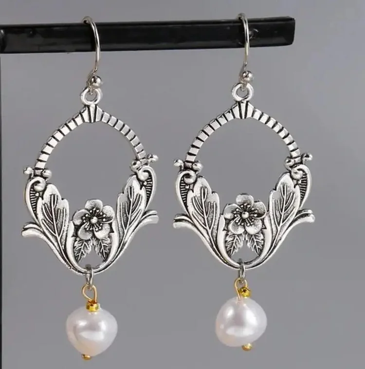Bohemian Pearl Retro Earrings
