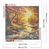 Sunset Woods - Rundbohrer Diamantmalerei - 40*40cm
