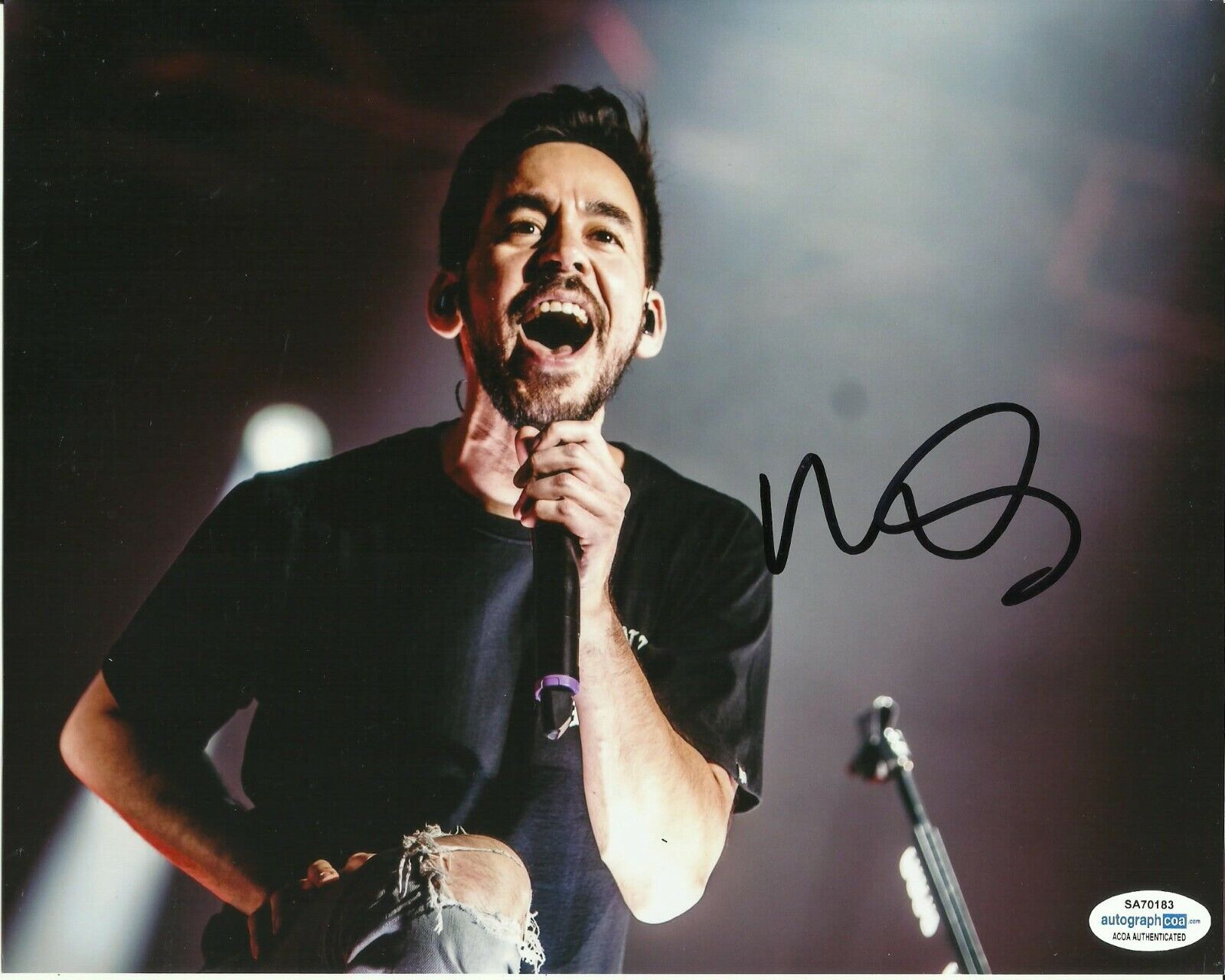 MIKE SHINODA SIGNED LINKIN PARK Photo Poster painting UACC REG 242 (2) ALSO ACOA CERTIFIED