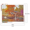 Diamond Painting-DIY Full Round Drill Wood House Waterwheel(50*40cm)