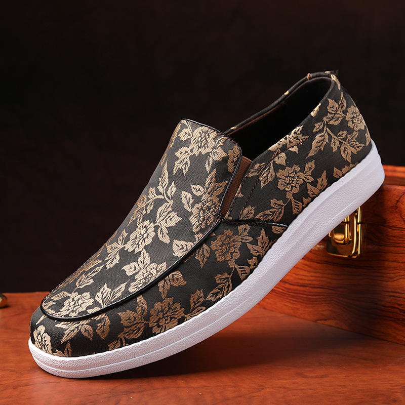 Men's Flower Breathable Slip-On Loafers | ARKGET