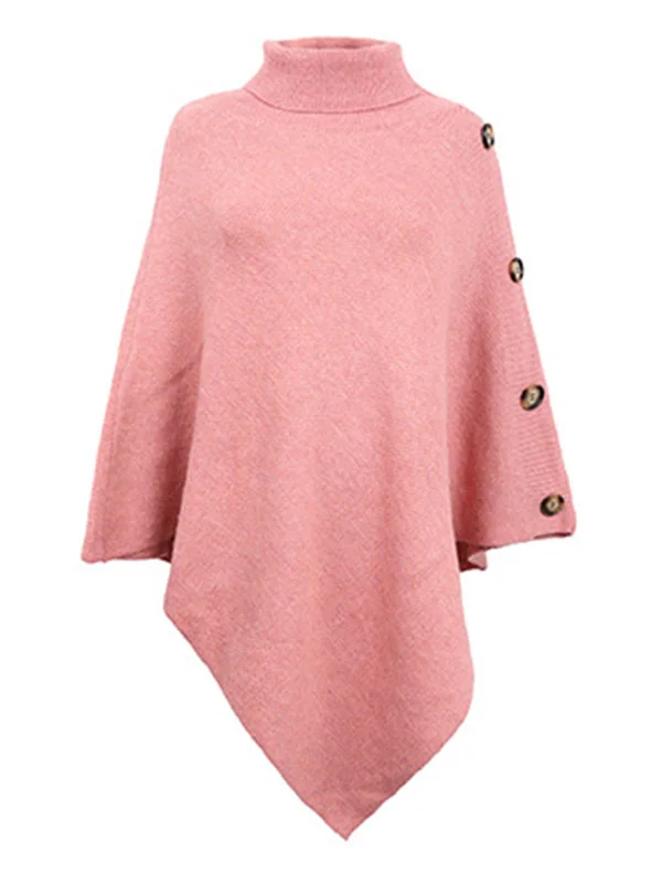 Casual 7 Colors High-Neck Sweater Cape