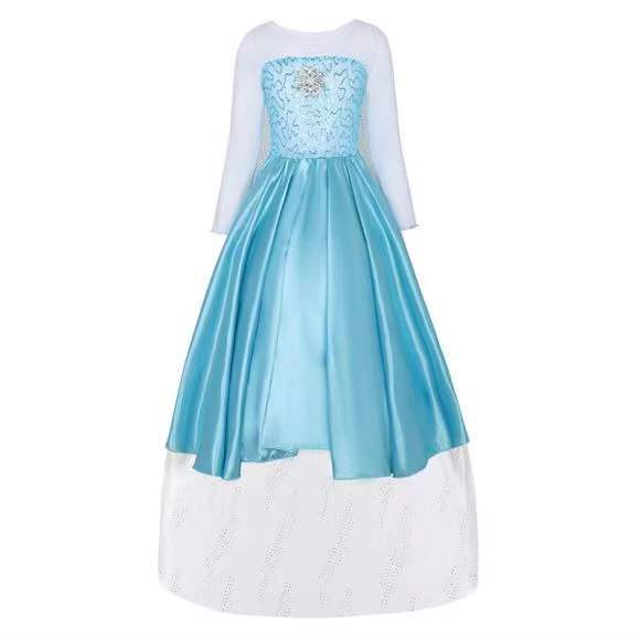 Icy Enchantment Elsa Queen Gown - Dreamy Girls' Princess Dress