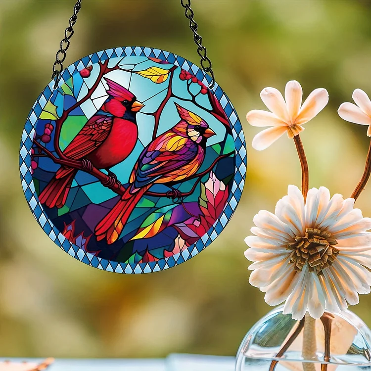 Cardinal - Suncatcher Hanging Ornament WH009