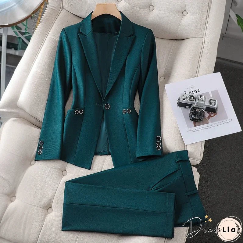 Ruby Elegant Blazer And Trousers Set